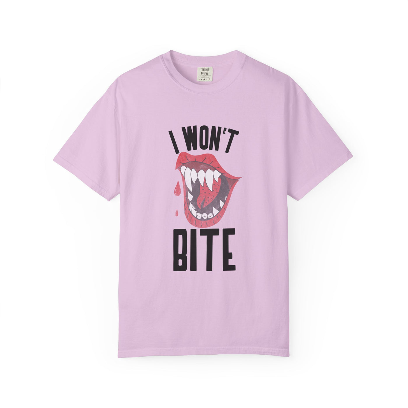 Fun Unisex 'I Won't Bite' T-Shirt for Halloween, Casual Wear, Graphic Tee, Gift for Friends, Statement Shirt