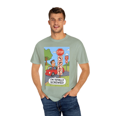 Funny Unisex T-shirt - I'm Totally Screwed, Humorous Tee, Gift for Drivers, Comical Car Shirt, Everyday Wear, Road Trip Apparel