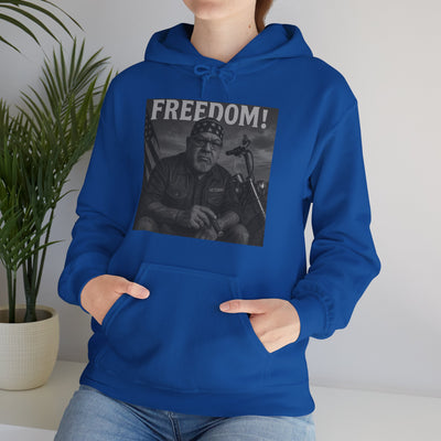 Freedom & Barbeque Unisex Heavy Blend™ Hooded Sweatshirt, Cozy Pullover, Gift for BBQ Lovers, Casual Wear, Freedom Theme, Outdoor Events