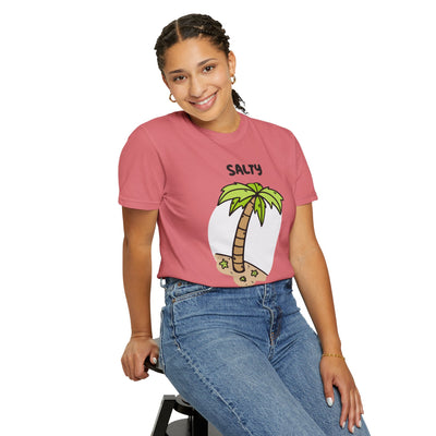 Salty But Sweet T-Shirt, Unisex Garment-Dyed Tee for Beach Lovers, Casual Summer Wear, Gift for Vacation, Ocean Vibes