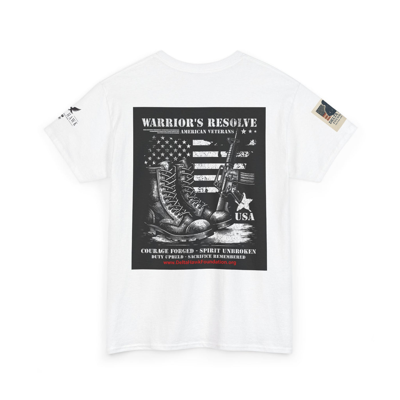 Patriotic Warrior Tee - Delta Hawk Foundation