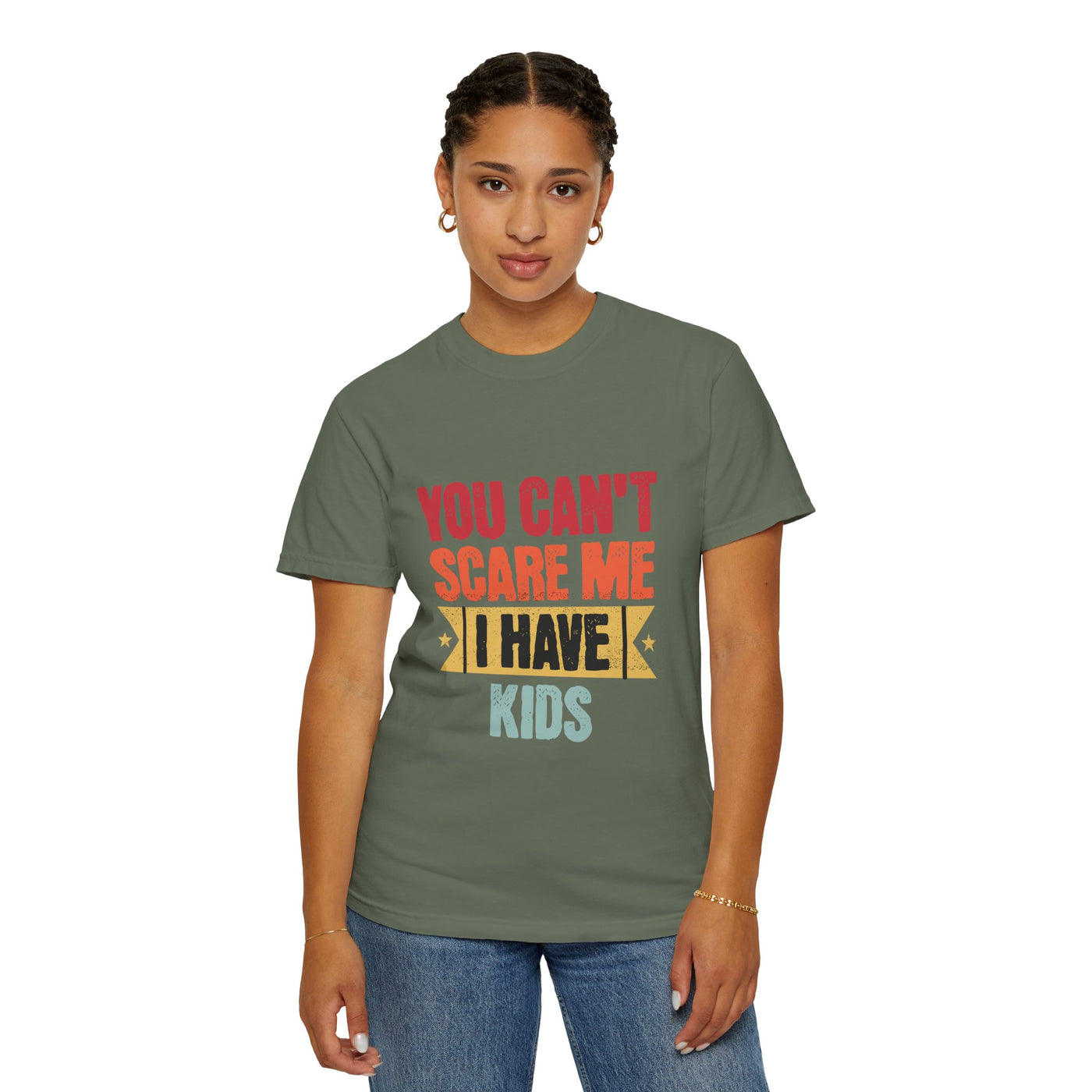 Funny Parent T-Shirt, You Can't Scare Me I Have Kids, Gift for Moms, Dads, Family Reunion, Humor Tee, Birthday Present