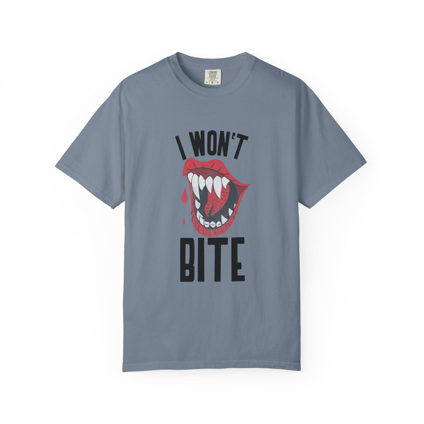 Fun Unisex 'I Won't Bite' T-Shirt for Halloween, Casual Wear, Graphic Tee, Gift for Friends, Statement Shirt