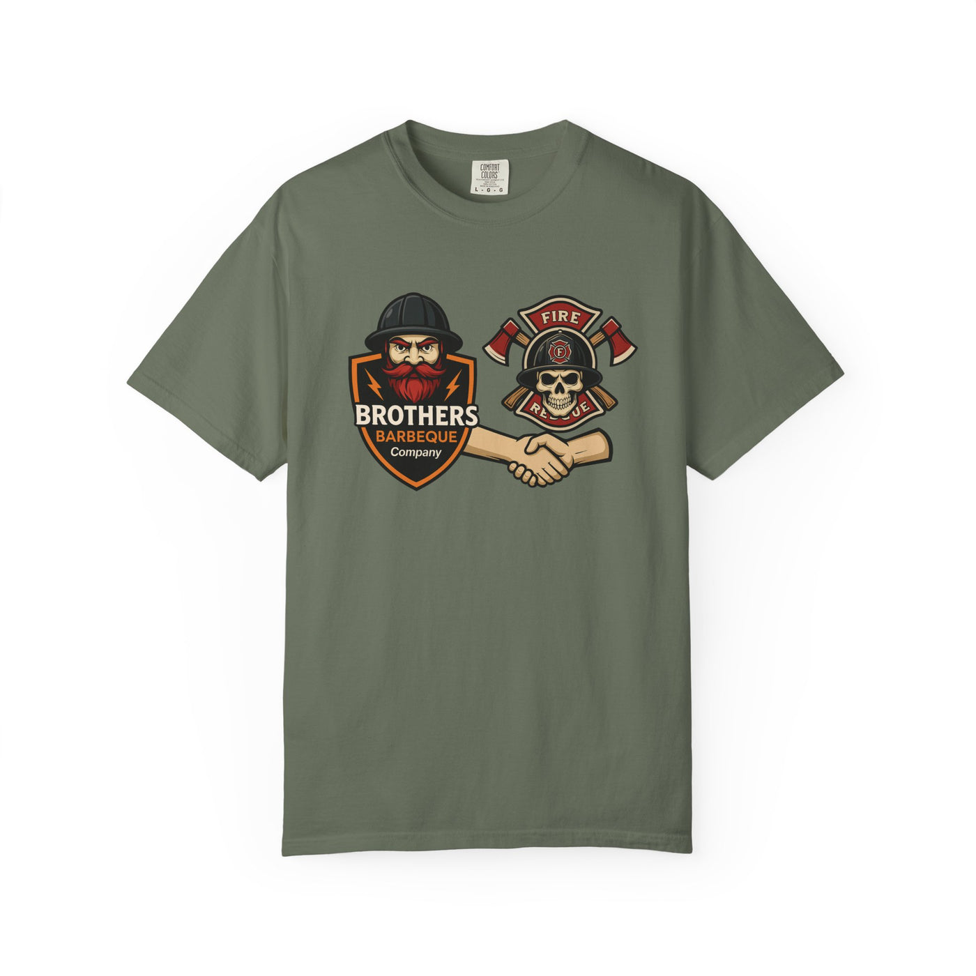 Brotherhood BBQ Humor T-Shirt, Unisex Casual Tee, Firefighter Appreciation, Friendship Gift, BBQ Lovers Shirt, Unique Graphic Tee