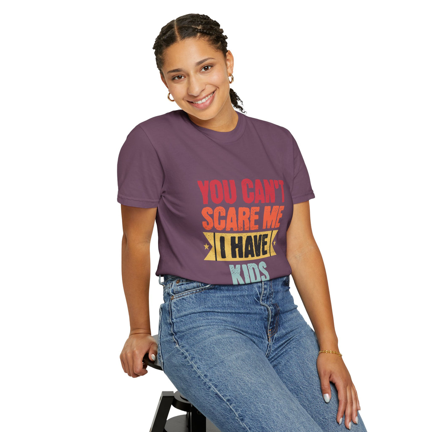 Funny Parent T-Shirt, You Can't Scare Me I Have Kids, Gift for Moms, Dads, Family Reunion, Humor Tee, Birthday Present