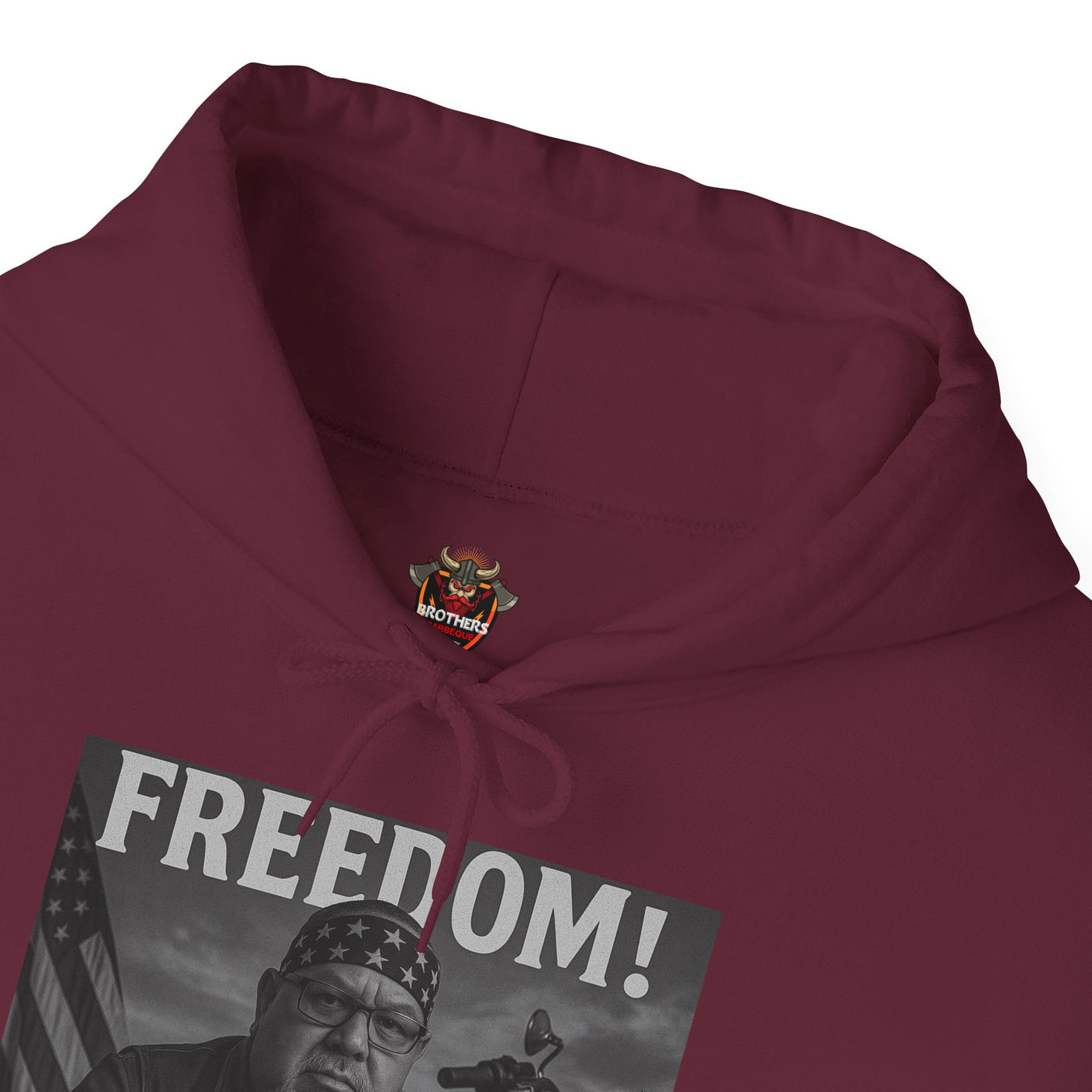 Freedom & Barbeque Unisex Heavy Blend™ Hooded Sweatshirt, Cozy Pullover, Gift for BBQ Lovers, Casual Wear, Freedom Theme, Outdoor Events
