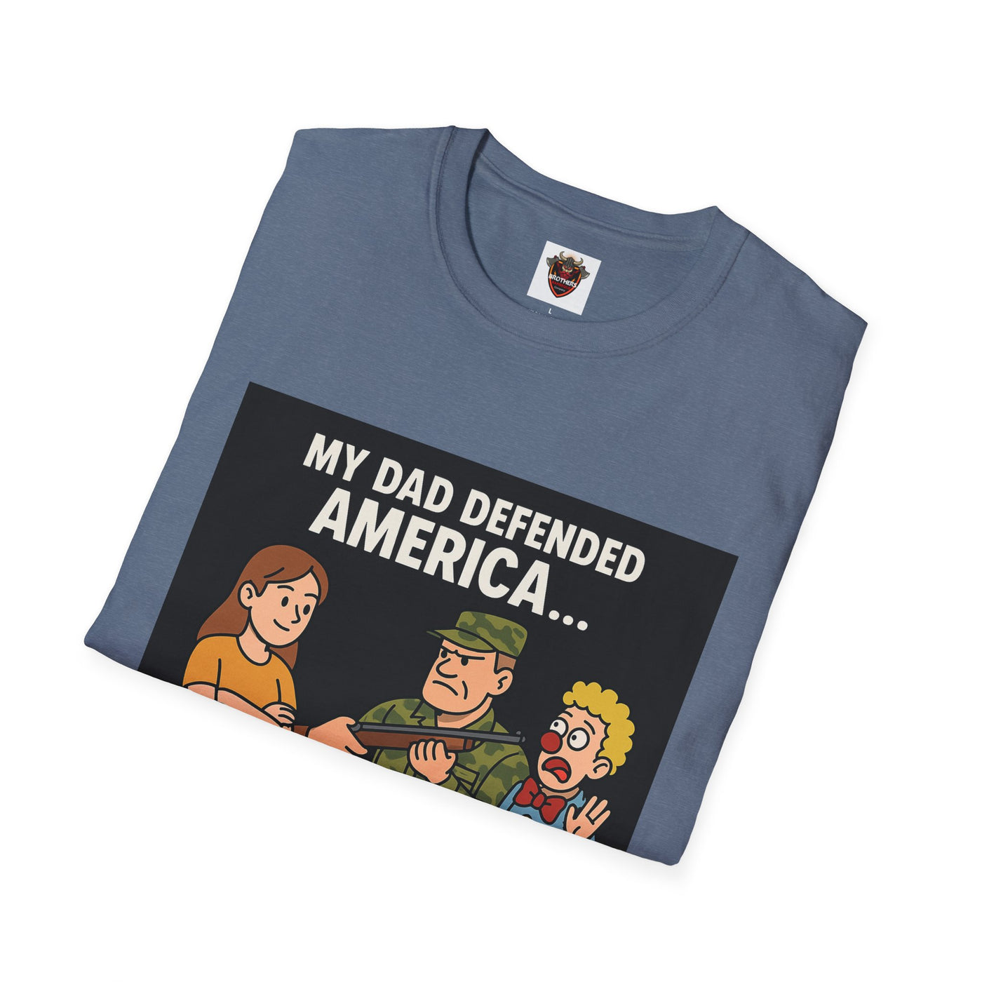 Humorous Dad T-Shirt, Funny Gift for Father's Day, Unisex Softstyle Tee for Dad, Geeky Graphic Tee, Casual Everyday Wear