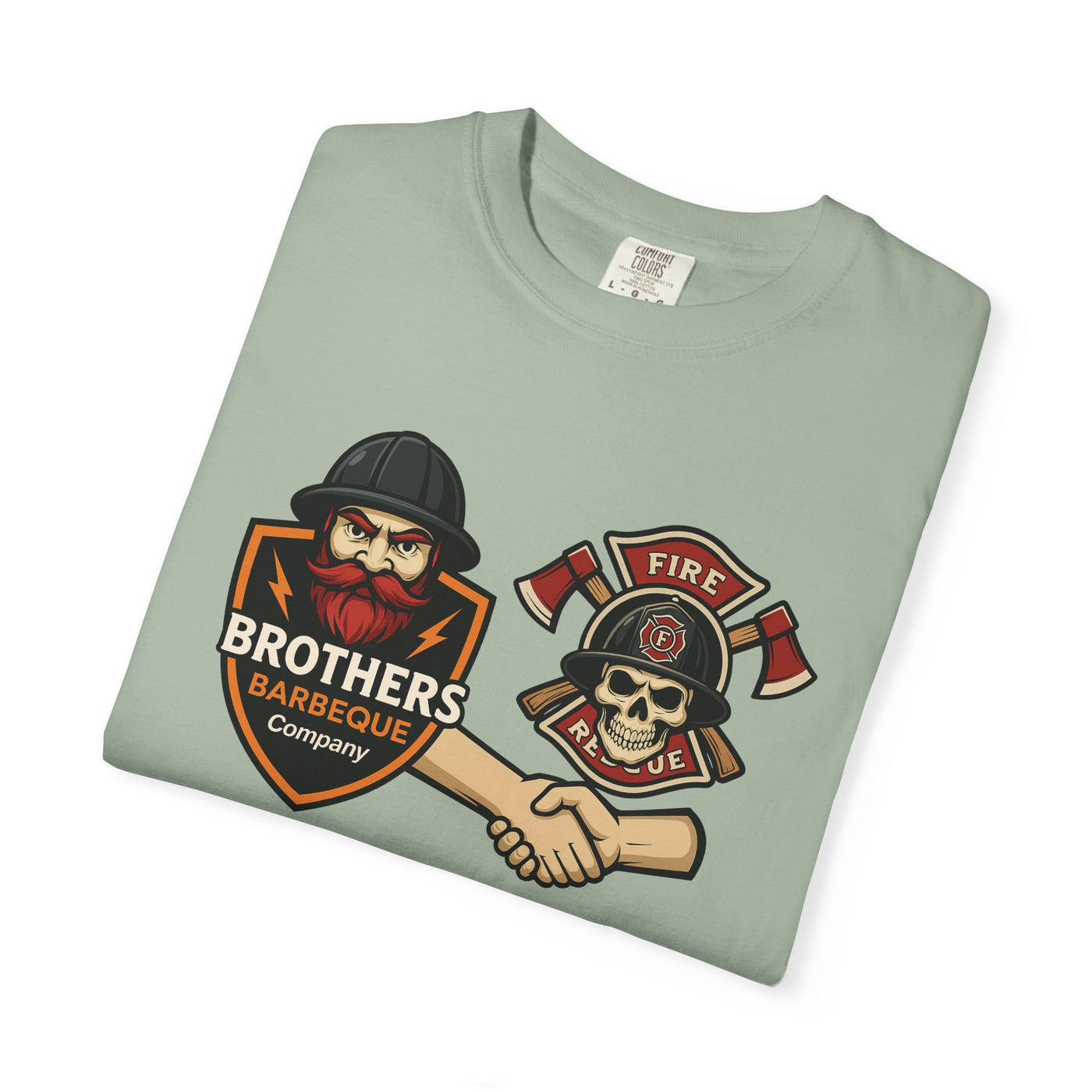 Brotherhood BBQ Humor T-Shirt, Unisex Casual Tee, Firefighter Appreciation, Friendship Gift, BBQ Lovers Shirt, Unique Graphic Tee