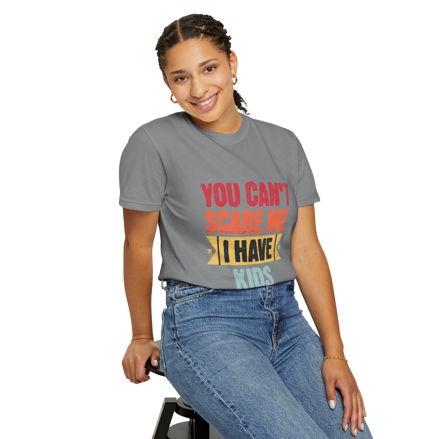 Funny Parent T-Shirt, You Can't Scare Me I Have Kids, Gift for Moms, Dads, Family Reunion, Humor Tee, Birthday Present