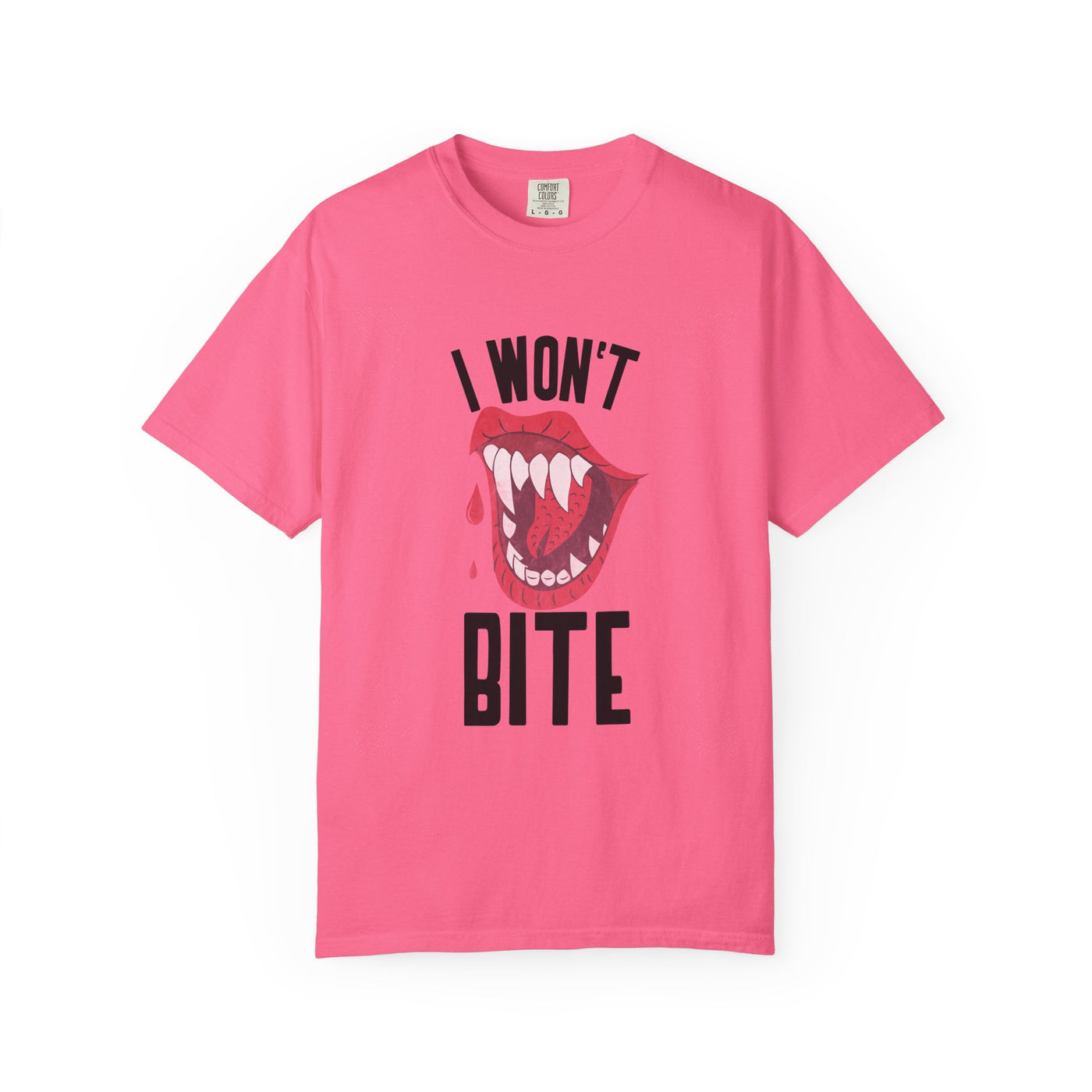 Fun Unisex 'I Won't Bite' T-Shirt for Halloween, Casual Wear, Graphic Tee, Gift for Friends, Statement Shirt