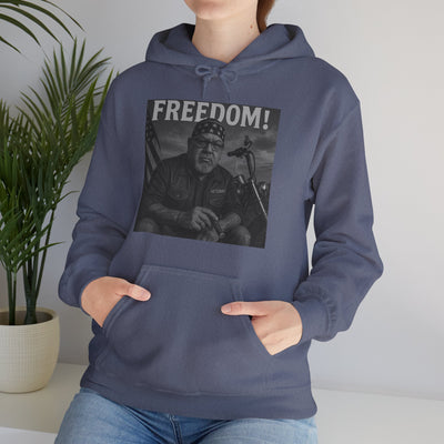Freedom & Barbeque Unisex Heavy Blend™ Hooded Sweatshirt, Cozy Pullover, Gift for BBQ Lovers, Casual Wear, Freedom Theme, Outdoor Events