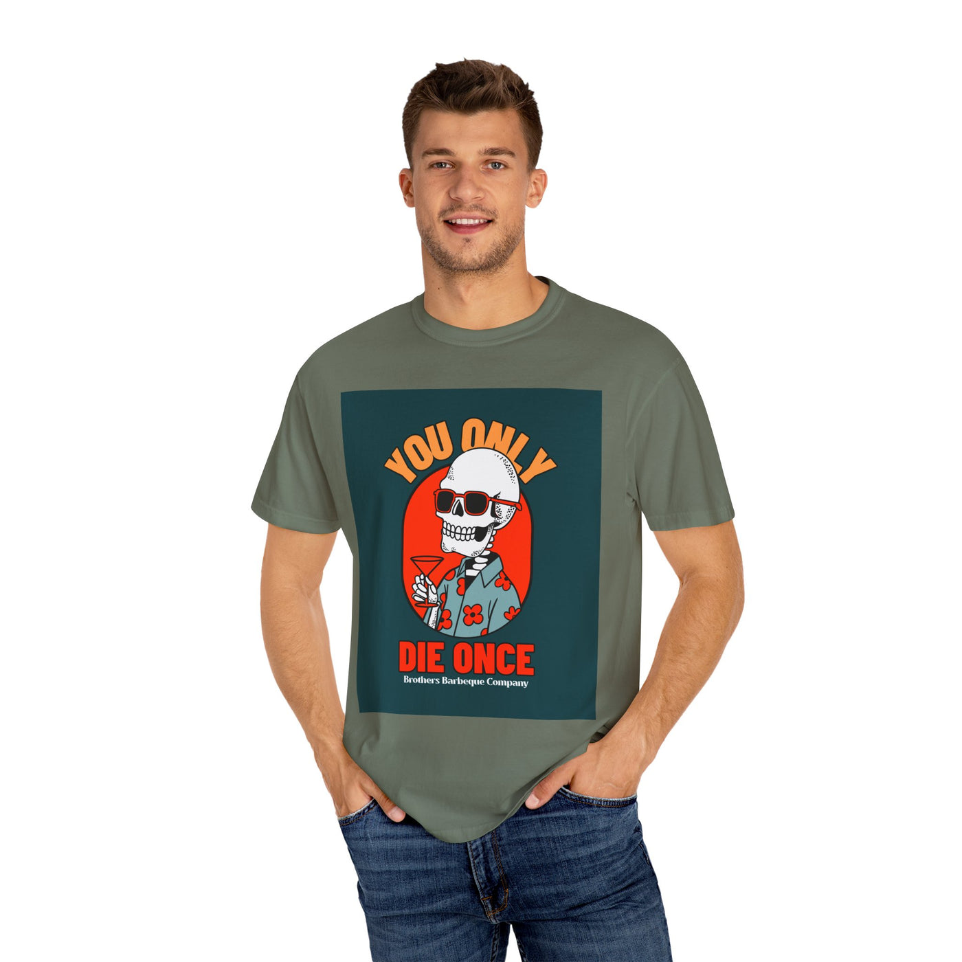 Stylish Unisex T-Shirt - "You Only Die Once" Graphic Tee for Parties, Casual Outings, Gifts, Celebrations, and Everyday Wear