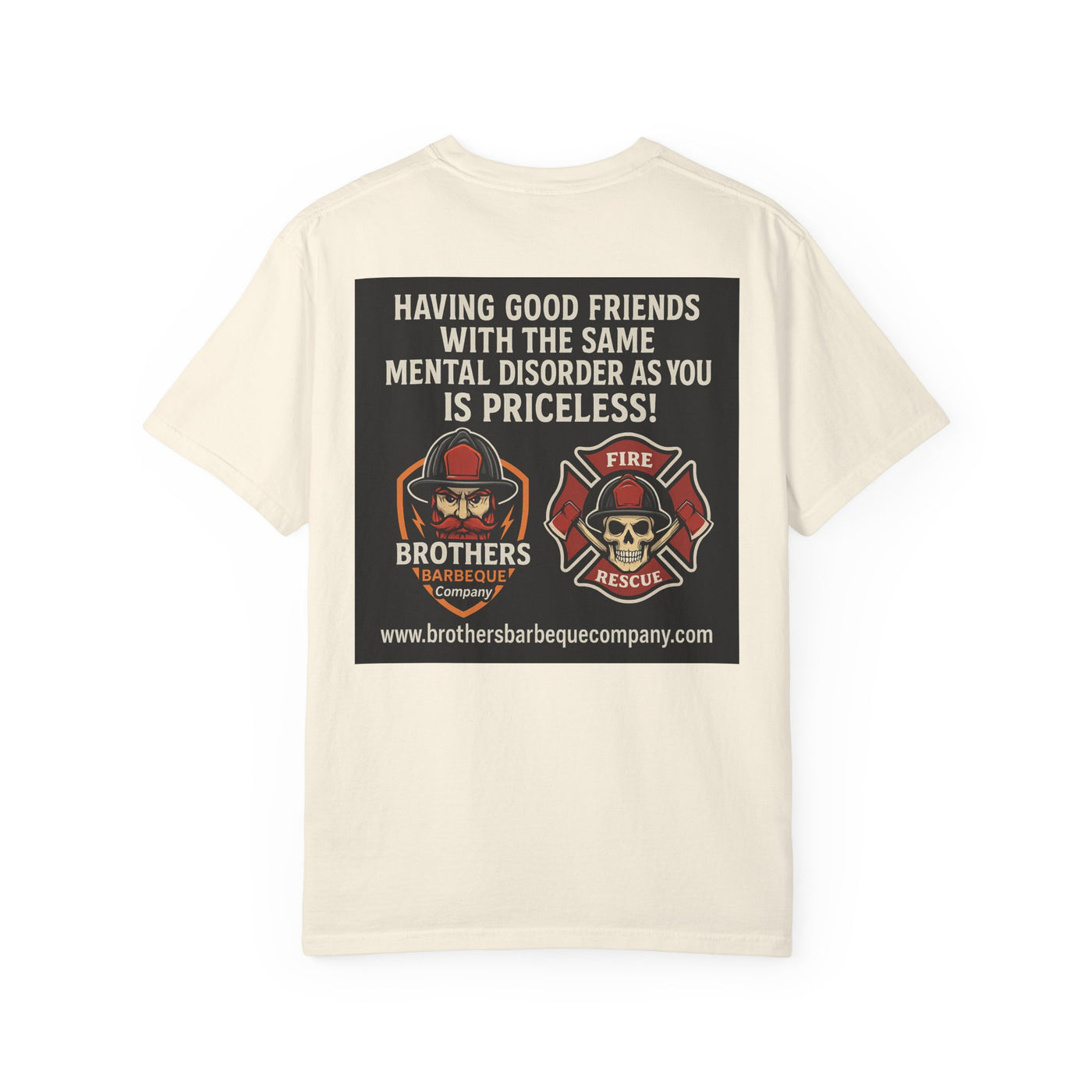 Brotherhood BBQ Humor T-Shirt, Unisex Casual Tee, Firefighter Appreciation, Friendship Gift, BBQ Lovers Shirt, Unique Graphic Tee