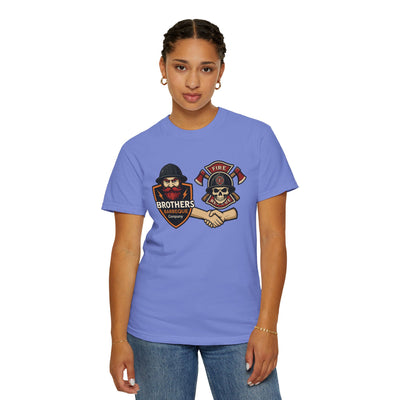 Brotherhood BBQ Humor T-Shirt, Unisex Casual Tee, Firefighter Appreciation, Friendship Gift, BBQ Lovers Shirt, Unique Graphic Tee