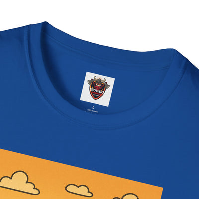 Alien BBQ Meat Party Unisex Softstyle T-Shirt, Funny Graphic Tee, Unique Gift, Summer Barbecue Wear, Casual Everyday Shirt, Fun Statement Top