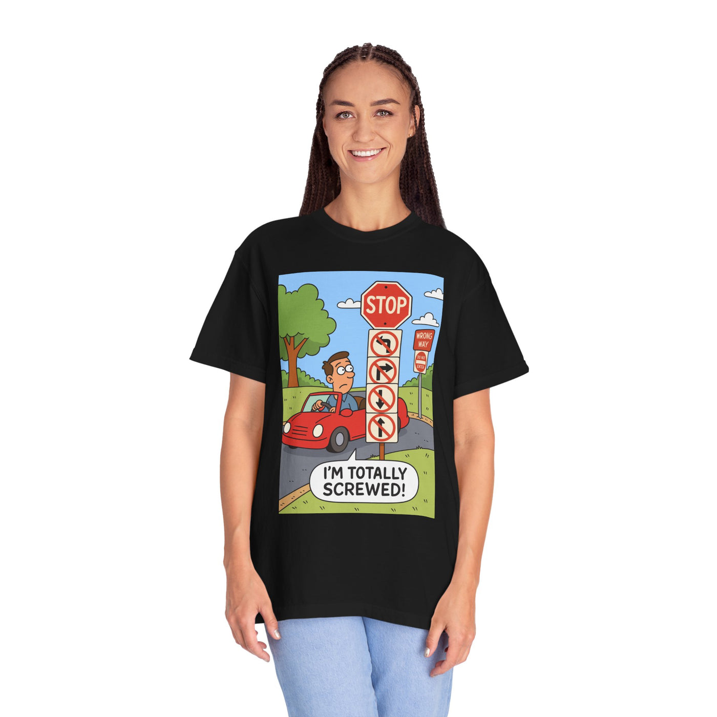 Funny Unisex T-shirt - I'm Totally Screwed, Humorous Tee, Gift for Drivers, Comical Car Shirt, Everyday Wear, Road Trip Apparel