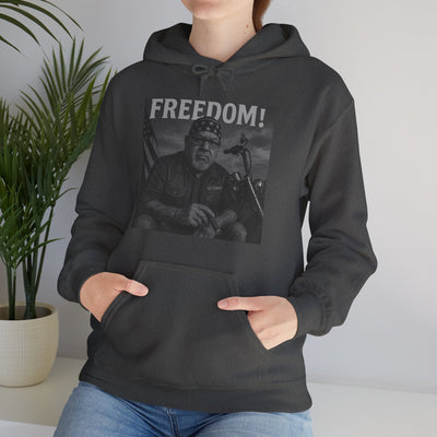 Freedom & Barbeque Unisex Heavy Blend™ Hooded Sweatshirt, Cozy Pullover, Gift for BBQ Lovers, Casual Wear, Freedom Theme, Outdoor Events