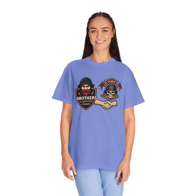 Brotherhood BBQ Humor T-Shirt, Unisex Casual Tee, Firefighter Appreciation, Friendship Gift, BBQ Lovers Shirt, Unique Graphic Tee