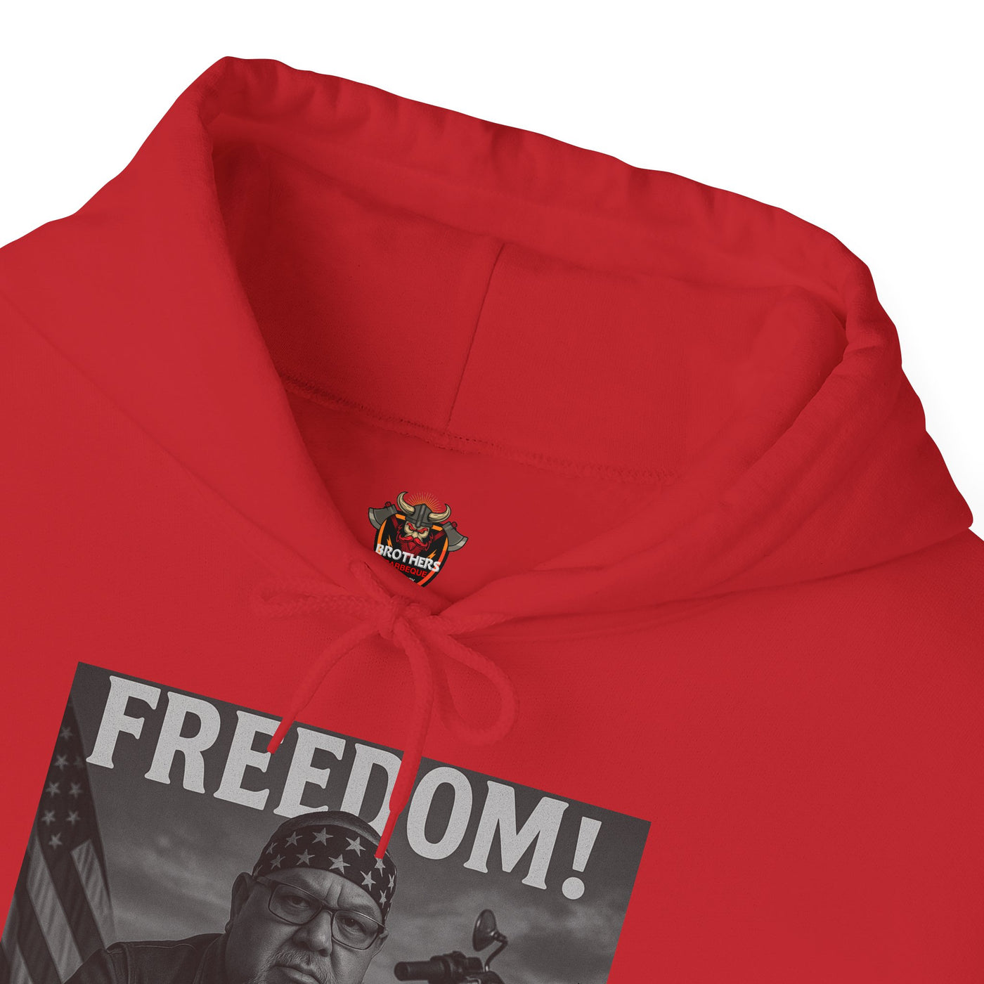 Freedom & Barbeque Unisex Heavy Blend™ Hooded Sweatshirt, Cozy Pullover, Gift for BBQ Lovers, Casual Wear, Freedom Theme, Outdoor Events