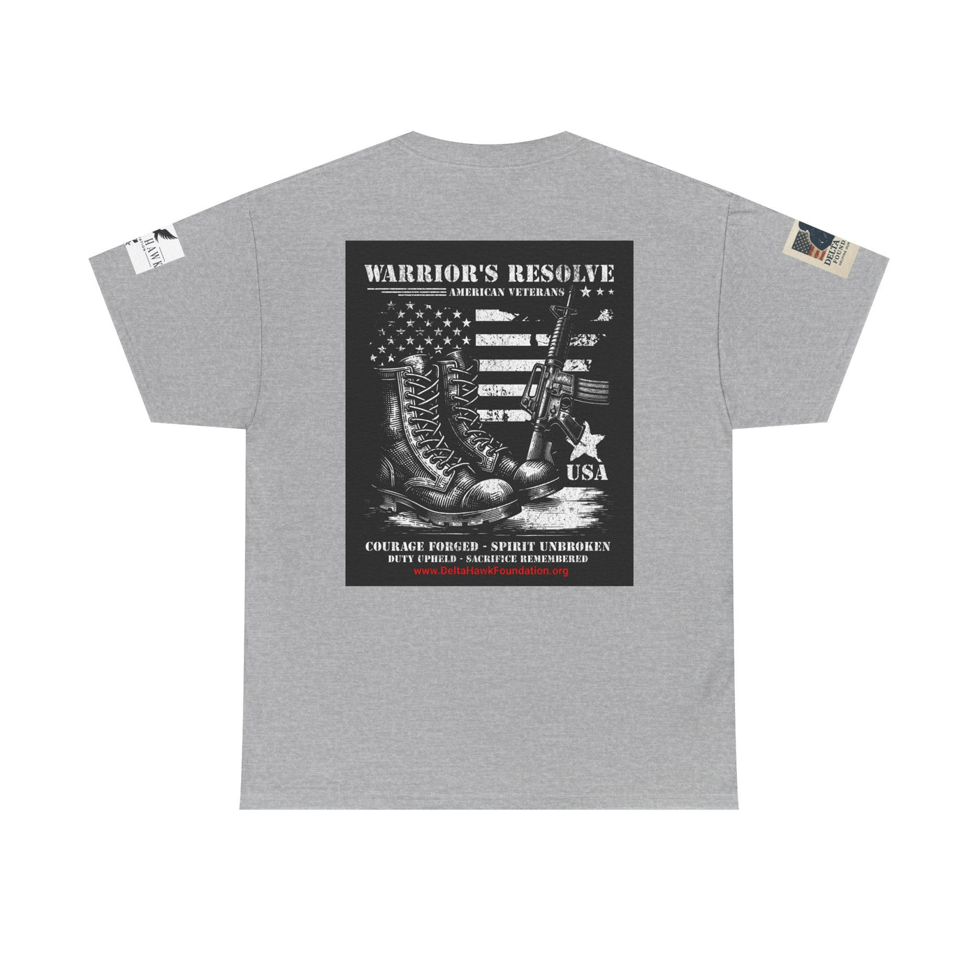 Patriotic Warrior Tee - Delta Hawk Foundation