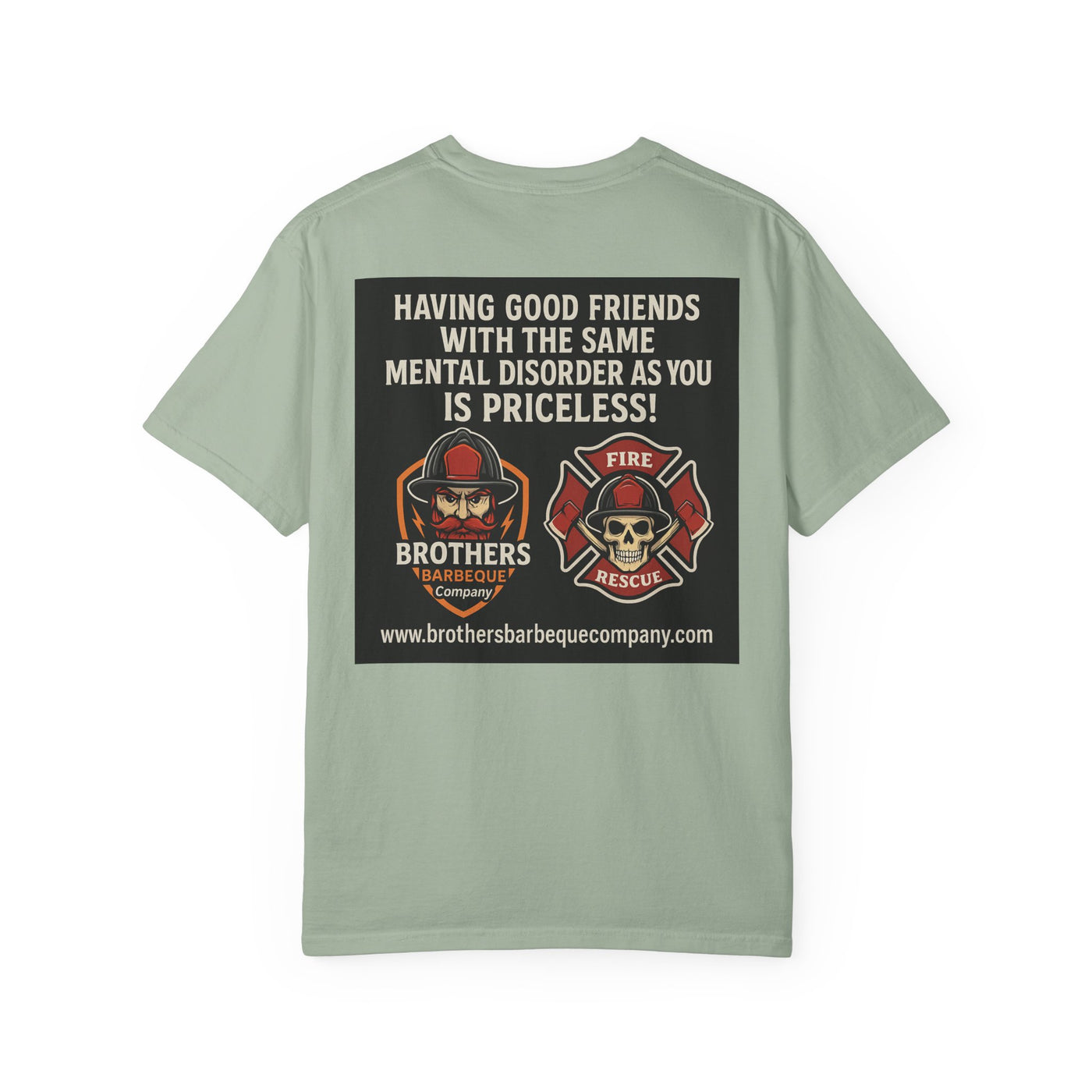 Brotherhood BBQ Humor T-Shirt, Unisex Casual Tee, Firefighter Appreciation, Friendship Gift, BBQ Lovers Shirt, Unique Graphic Tee