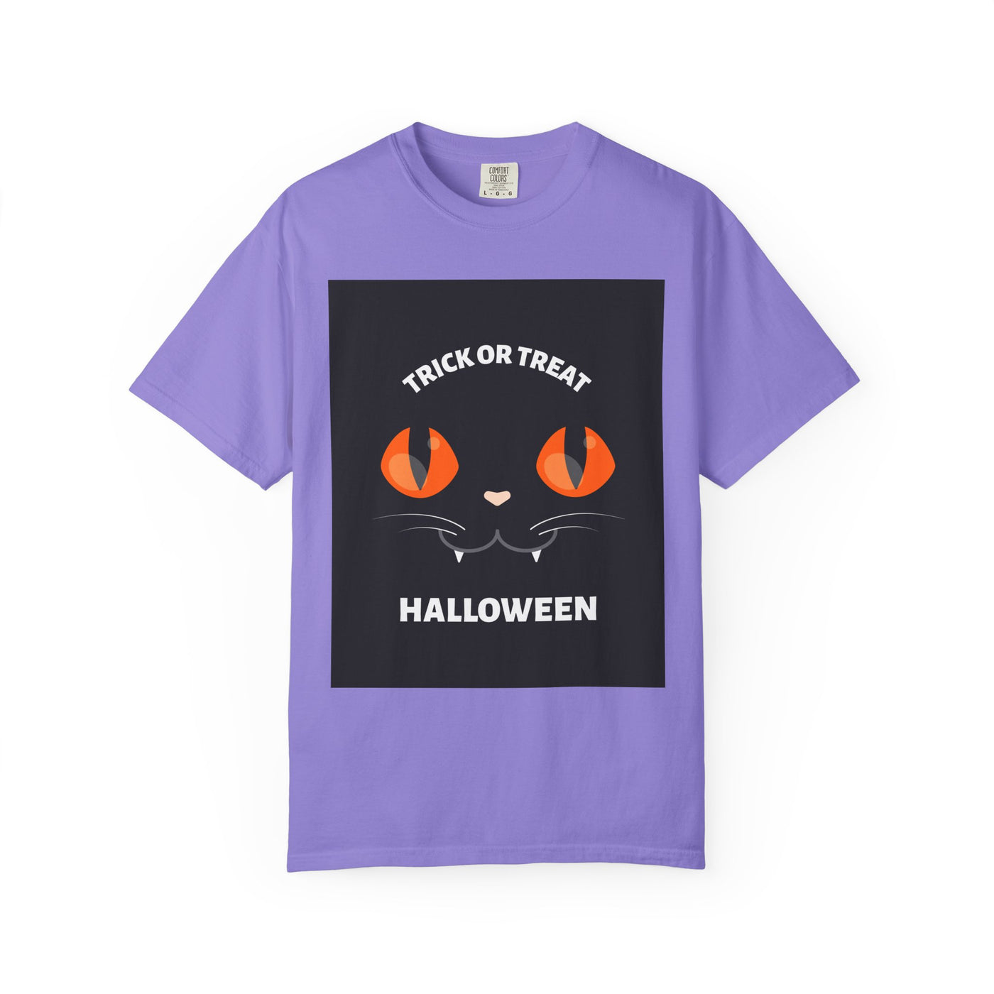 Halloween Cat T-Shirt, Unisex Trick or Treat Tee, Spooky Season Apparel, Cute Halloween Gift, Fall Festival Shirt, Cat Lover T-Shirt