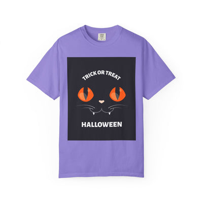 Halloween Cat T-Shirt, Unisex Trick or Treat Tee, Spooky Season Apparel, Cute Halloween Gift, Fall Festival Shirt, Cat Lover T-Shirt