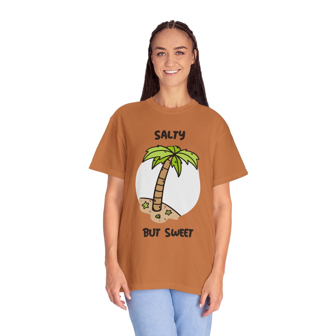 Salty But Sweet T-Shirt, Unisex Garment-Dyed Tee for Beach Lovers, Casual Summer Wear, Gift for Vacation, Ocean Vibes