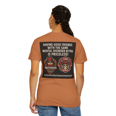 Brotherhood BBQ Humor T-Shirt, Unisex Casual Tee, Firefighter Appreciation, Friendship Gift, BBQ Lovers Shirt, Unique Graphic Tee