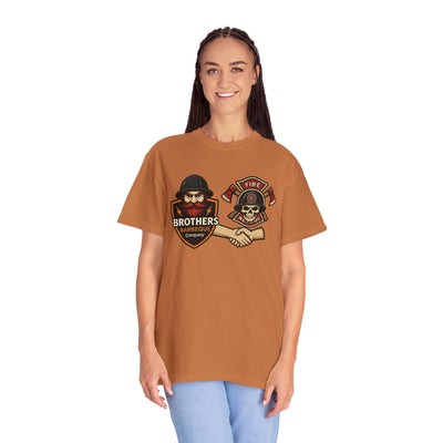 Brotherhood BBQ Humor T-Shirt, Unisex Casual Tee, Firefighter Appreciation, Friendship Gift, BBQ Lovers Shirt, Unique Graphic Tee