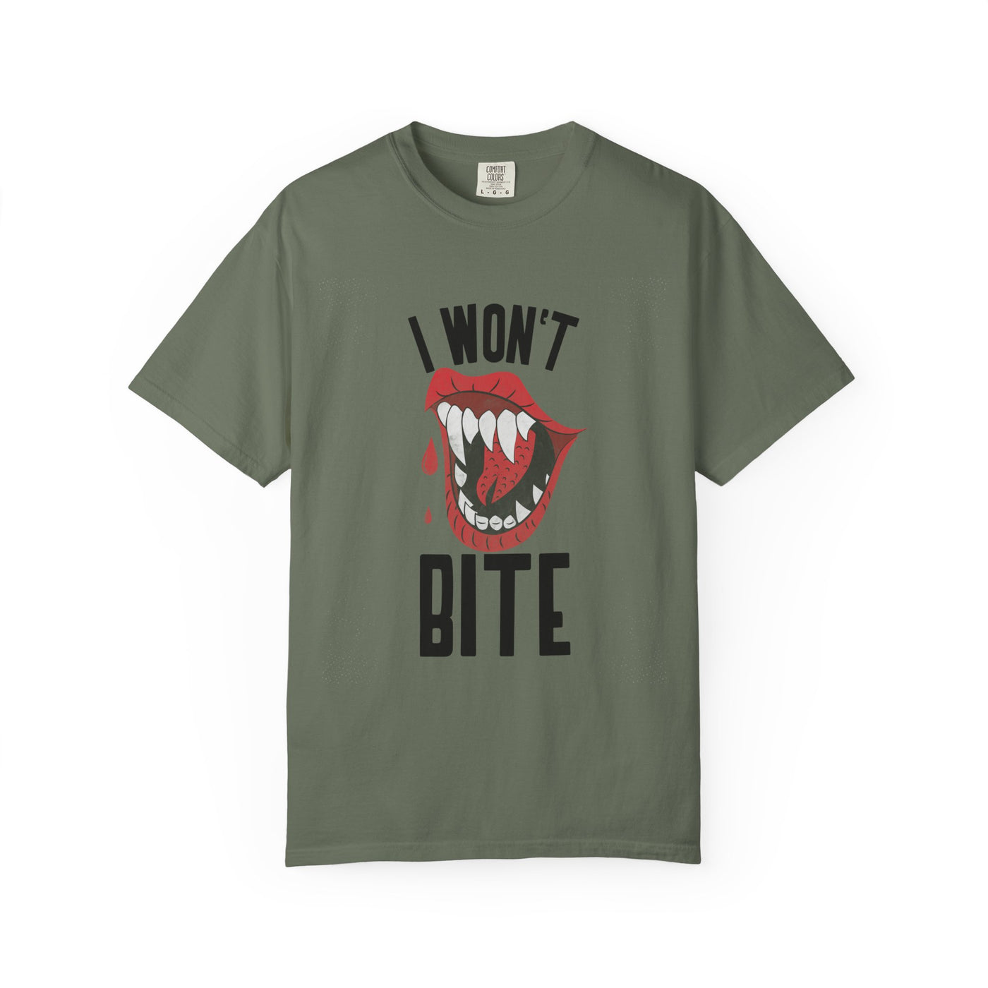 Fun Unisex 'I Won't Bite' T-Shirt for Halloween, Casual Wear, Graphic Tee, Gift for Friends, Statement Shirt