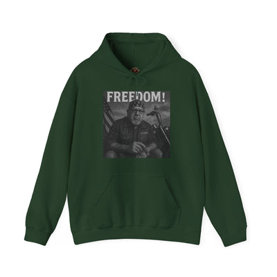 Freedom & Barbeque Unisex Heavy Blend™ Hooded Sweatshirt, Cozy Pullover, Gift for BBQ Lovers, Casual Wear, Freedom Theme, Outdoor Events