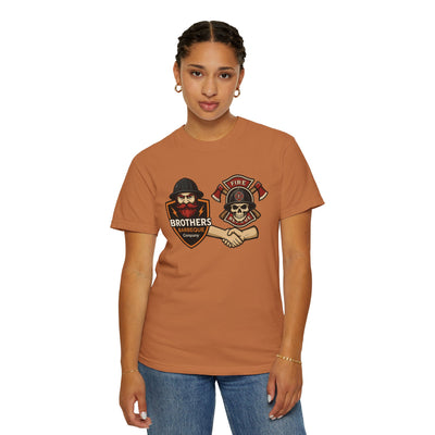Brotherhood BBQ Humor T-Shirt, Unisex Casual Tee, Firefighter Appreciation, Friendship Gift, BBQ Lovers Shirt, Unique Graphic Tee