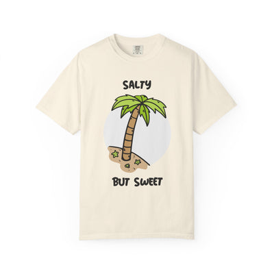 Salty But Sweet T-Shirt, Unisex Garment-Dyed Tee for Beach Lovers, Casual Summer Wear, Gift for Vacation, Ocean Vibes