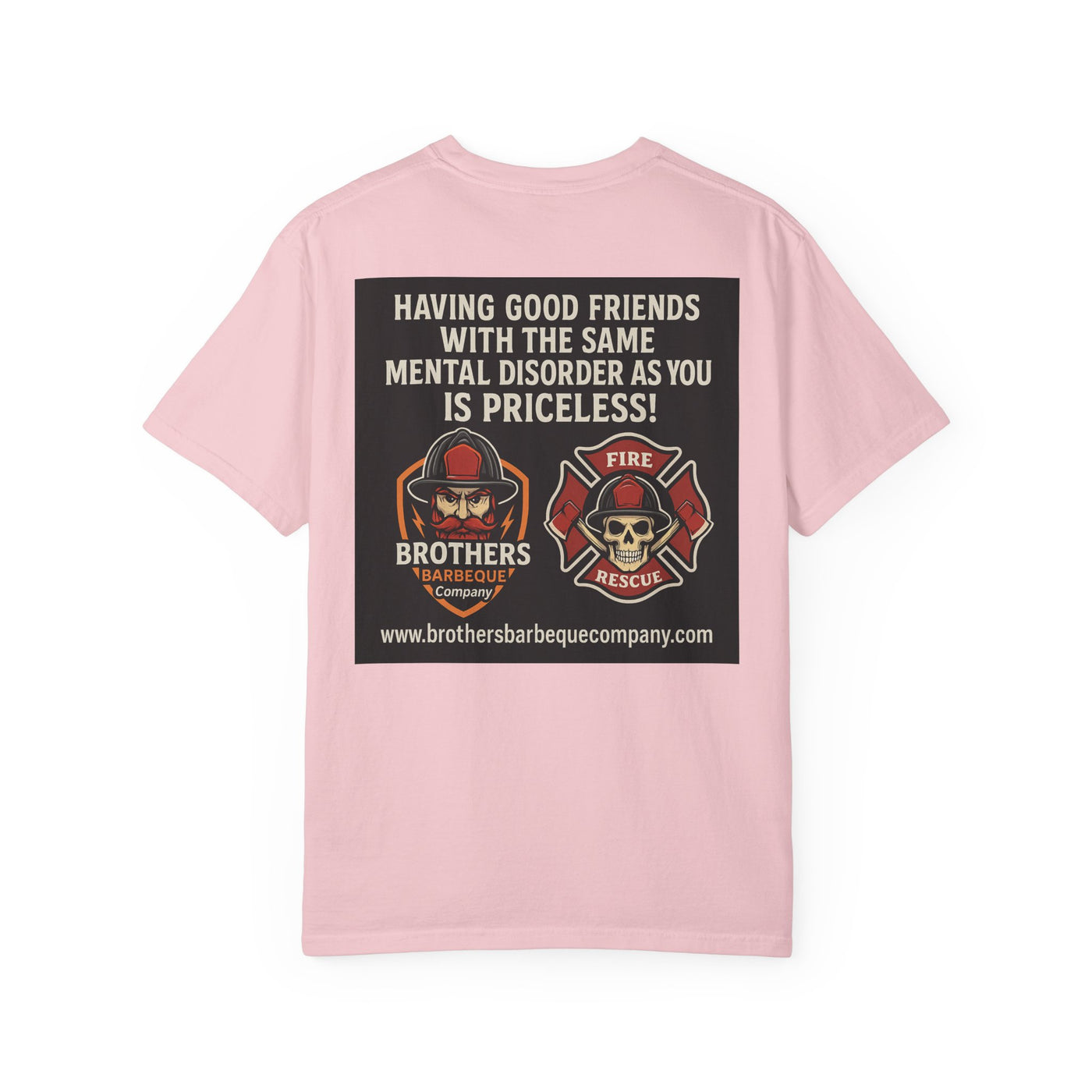 Brotherhood BBQ Humor T-Shirt, Unisex Casual Tee, Firefighter Appreciation, Friendship Gift, BBQ Lovers Shirt, Unique Graphic Tee