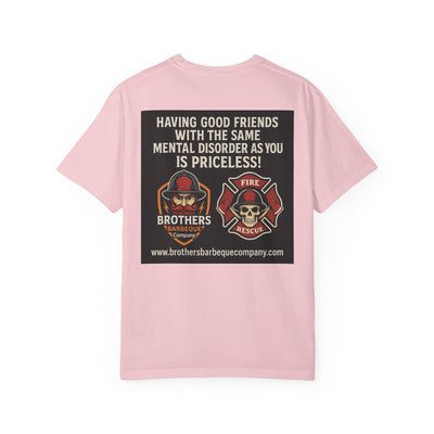Brotherhood BBQ Humor T-Shirt, Unisex Casual Tee, Firefighter Appreciation, Friendship Gift, BBQ Lovers Shirt, Unique Graphic Tee