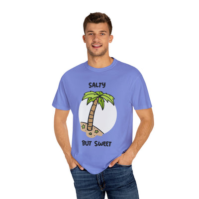 Salty But Sweet T-Shirt, Unisex Garment-Dyed Tee for Beach Lovers, Casual Summer Wear, Gift for Vacation, Ocean Vibes