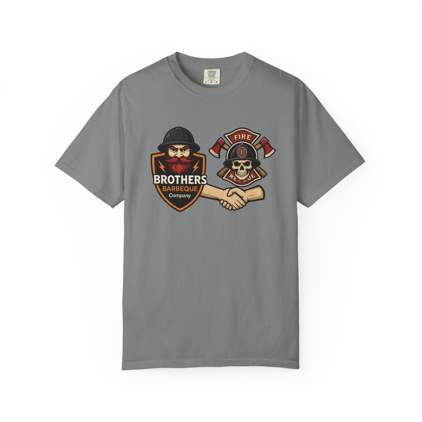 Brotherhood BBQ Humor T-Shirt, Unisex Casual Tee, Firefighter Appreciation, Friendship Gift, BBQ Lovers Shirt, Unique Graphic Tee
