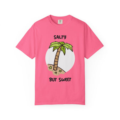 Salty But Sweet T-Shirt, Unisex Garment-Dyed Tee for Beach Lovers, Casual Summer Wear, Gift for Vacation, Ocean Vibes