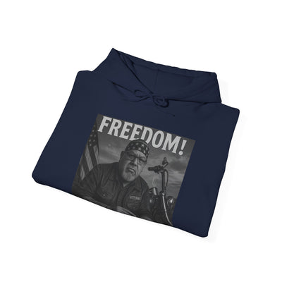 Freedom & Barbeque Unisex Heavy Blend™ Hooded Sweatshirt, Cozy Pullover, Gift for BBQ Lovers, Casual Wear, Freedom Theme, Outdoor Events