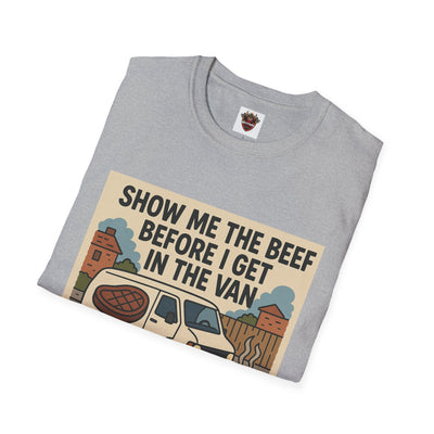 Funny BBQ Unisex T-Shirt - Show Me the Beef, Grilling Gift, Summer BBQ, Foodie Humor, Casual Wear