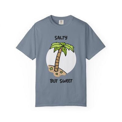 Salty But Sweet T-Shirt, Unisex Garment-Dyed Tee for Beach Lovers, Casual Summer Wear, Gift for Vacation, Ocean Vibes