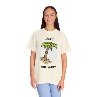 Salty But Sweet T-Shirt, Unisex Garment-Dyed Tee for Beach Lovers, Casual Summer Wear, Gift for Vacation, Ocean Vibes