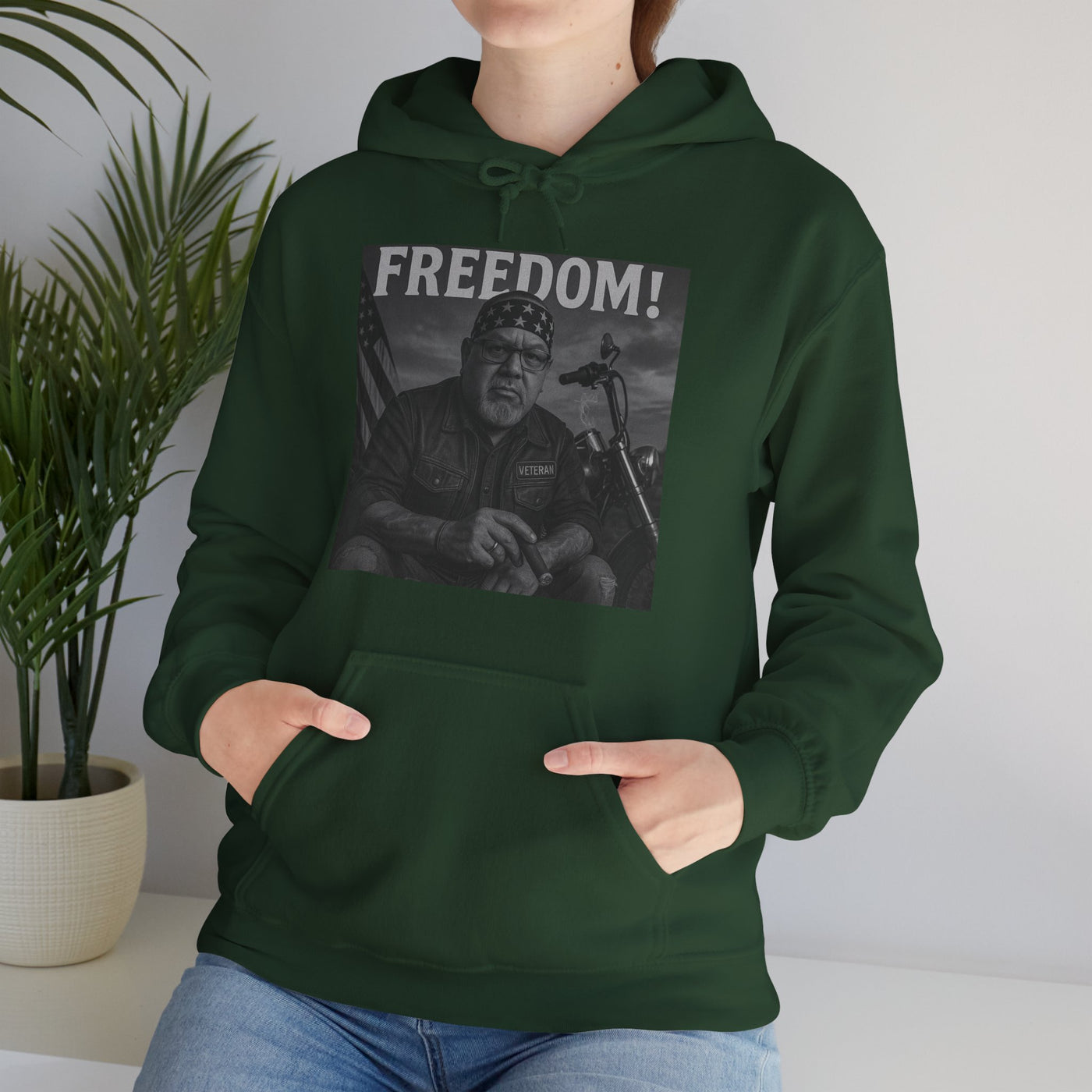 Freedom & Barbeque Unisex Heavy Blend™ Hooded Sweatshirt, Cozy Pullover, Gift for BBQ Lovers, Casual Wear, Freedom Theme, Outdoor Events