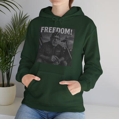 Freedom & Barbeque Unisex Heavy Blend™ Hooded Sweatshirt, Cozy Pullover, Gift for BBQ Lovers, Casual Wear, Freedom Theme, Outdoor Events