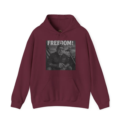 Freedom & Barbeque Unisex Heavy Blend™ Hooded Sweatshirt, Cozy Pullover, Gift for BBQ Lovers, Casual Wear, Freedom Theme, Outdoor Events