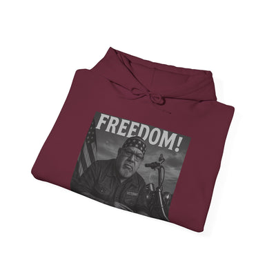 Freedom & Barbeque Unisex Heavy Blend™ Hooded Sweatshirt, Cozy Pullover, Gift for BBQ Lovers, Casual Wear, Freedom Theme, Outdoor Events