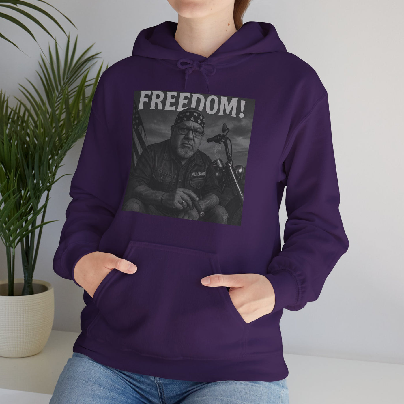 Freedom & Barbeque Unisex Heavy Blend™ Hooded Sweatshirt, Cozy Pullover, Gift for BBQ Lovers, Casual Wear, Freedom Theme, Outdoor Events