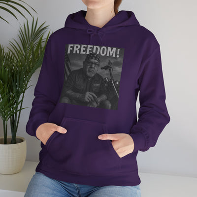 Freedom & Barbeque Unisex Heavy Blend™ Hooded Sweatshirt, Cozy Pullover, Gift for BBQ Lovers, Casual Wear, Freedom Theme, Outdoor Events