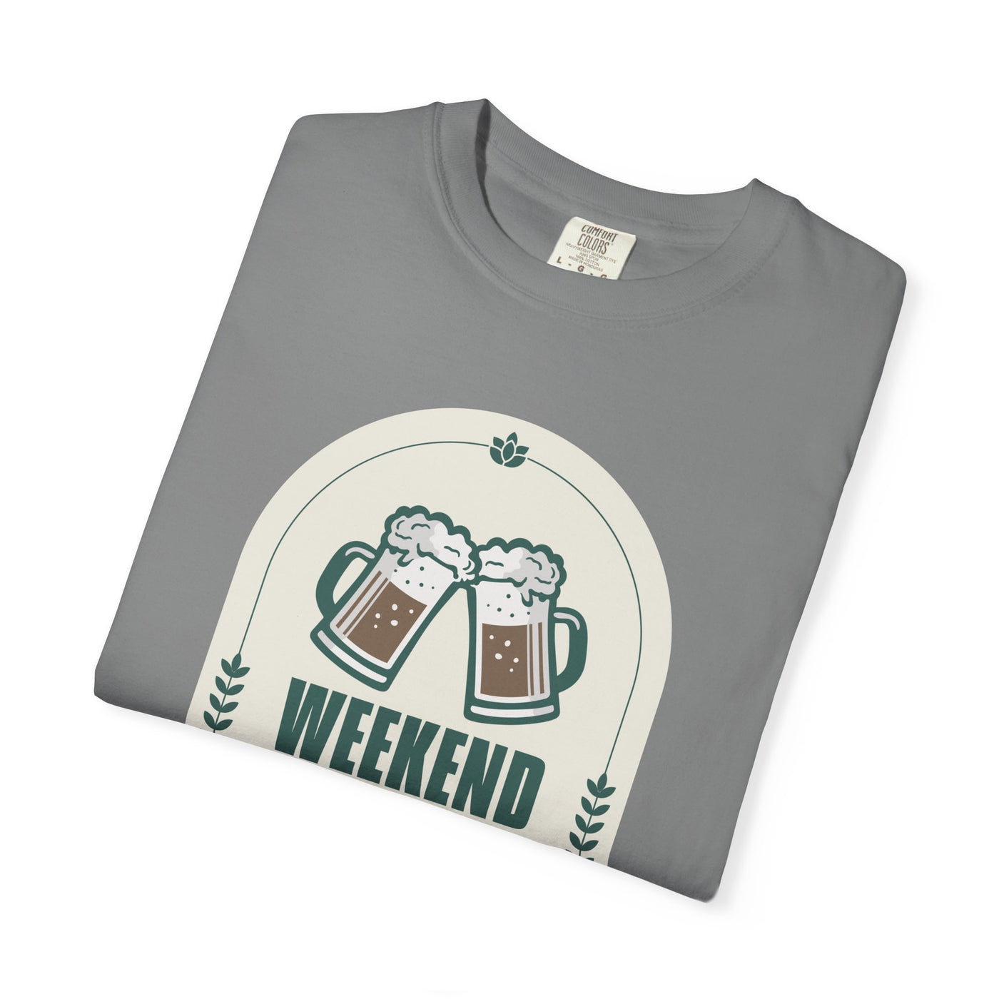 Weekend Forecast Beer T-Shirt | Unisex Garment-Dyed Tee for Beer Lovers, Perfect for Parties, Birthdays, and Casual Wear